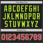 Custom Name Number Softball Jersey Unisex Two-Button Black Pink Neon Green Personalized Team Apparel Personalized Black Pink-Neon