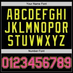 Custom Personalized Black Pink-Neon Yellow Mesh Baseball Jersey with Team Name and Number - Authentic Throwback Style Personalized