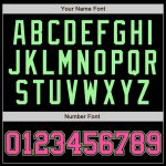 Personalized Black and Pink Baseball Jersey in Pea Green Design Personalized Black Pink-Pea Green Baseball Jersey