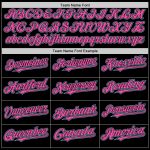 Custom Name and Number Personalized Black Pink Pinstripe Aqua Baseball Jersey Sleeveless Authentic Team Gear Personalized
