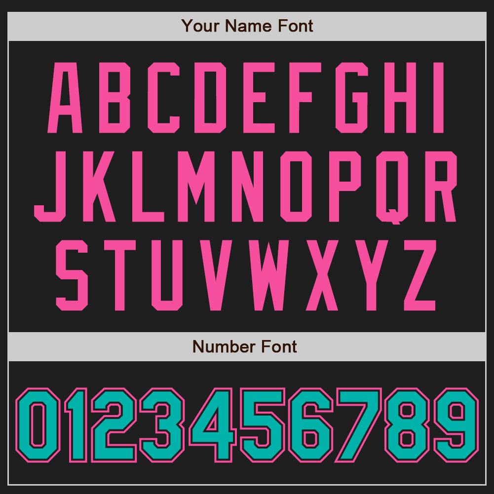 Personalized Black Pink Pinstripe Aqua Two-Button Unisex Softball Jersey Personalized Aqua Black Pink Pinstripe Unisex Softball Jersey - Two-Button Design Personalized Black Pink Pinstripe Aqua - Image 5