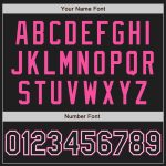 Personalized Black Pink Pinstripe Baseball Jersey with Custom Name & Number - Authentic Team Gear Personalized Black Pink