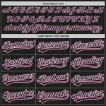 Personalized Black Pink Pinstripe Baseball Jersey with Custom Name & Number - Authentic Team Gear Personalized Black Pink