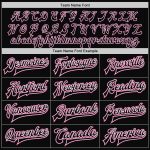 Personalized Black Pink Bomber Jacket Womens Varsity Black-White Full-Snap Pinstripe Letterman Jacket Personalized Black