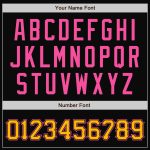 Custom Name and Number Black Pink Pinstripe Gold Varsity Jacket Full-Snap Bomber Letterman for Teams Personalized Black Pink