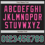 Custom Name Number Black Pink Pinstripe Unisex Softball Jersey - Personalized Green White Two-Button Design Personalized