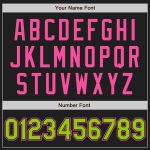Custom Team Softball Jersey Personalized Black Pink Pinstripe Neon Green Two-Button Unisex Name & Number Personalized Black