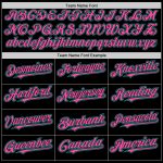 Custom Name Number Black Pink Pinstripe Neon Yellow Sleeveless Baseball Jersey - Personalized Authentic Team Apparel Personalized