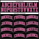 Personalized Black Pink Pinstripe Basketball Jersey with Custom Name and Number - Authentic Team Apparel Personalized Black