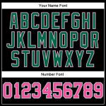 Personalized Basketball Jersey Custom Name & Number Black Pink Pinstripe Pink-Kelly Green Authentic Team Jersey Personalized