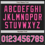 Personalized Black Pink Pinstripe Baseball Jersey in Pink and Kelly Green Personalized Black Pink Pinstripe Pink-Kelly Green