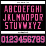 Custom Black Pink Pinstripe Basketball Jersey with Personalized Name & Number - Authentic Team Gear in Pink-Light Blue Personalized