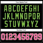 Personalized Pink Neon Green Black Pinstripe Basketball Jersey with Custom Name and Number - Authentic Team Gear Personalized