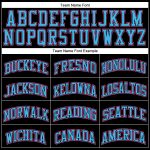 Personalized Black Pink Pinstripe Basketball Jersey in Sky Blue Personalized Black Pink Pinstripe Pink-Sky Blue Basketball