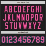 Custom Name and Number Personalized Black Pink Pinstripe Baseball Jersey - Authentic Team Jersey in Pink-Teal Personalized