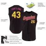Personalized Black Pink Pinstripe Purple Sleeveless Jersey for Women - Baseball Jersey Personalized Black Pink Pinstripe
