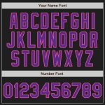 Personalized Custom Name and Number Black Pink Pinstripe Purple Unisex Softball Jersey Personalized Black Pink Pinstripe