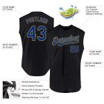 Custom Name and Number Personalized Black Pinstripe Sleeveless Baseball Jersey - Authentic Team Apparel Personalized Black