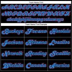 Custom Name and Number Personalized Black Pink-Powder Blue Football Jersey - Authentic Throwback Mesh Team Jersey Personalized