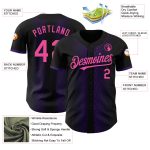 Personalized Black Pink Purple 3D Geometric Shapes Baseball Jersey for Men and Women Personalized Black Pink-Purple 3D Geometric