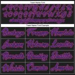 Personalized Black Pink Purple Baseball Jersey for Men and Women - Custom MLB Style Team Apparel Personalized Black Pink-Purple