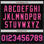 Personalized Black Pink Purple Varsity Letterman Bomber Jacket Full-Snap Personalized Black Pink-Purple Bomber Full-Snap