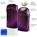 Personalized Black Pink Purple Halftone Basketball Jersey - City Edition Personalized Black Pink-Purple Halftone City Edition