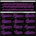 Custom Black Pink Purple Hockey Jersey - Personalized Sports Apparel Personalized Black Pink-Purple Hockey Jersey