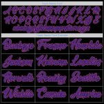 Custom Name and Number Performance T-Shirt - Black Pink-Purple Personalized Team Shirt Personalized Black Pink-Purple Performance