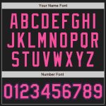 Personalized Black Pink Purple Baseball Jersey with Raglan Sleeves Personalized Black Pink-Purple Raglan Sleeves Baseball