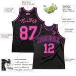 Personalized Black Pink Purple Basketball Jersey | Custom Retro Sports Jersey Personalized Black Pink-Purple Throwback Basketball