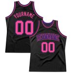Personalized Black Pink Purple Basketball Jersey | Custom Retro Sports Jersey Personalized Black Pink-Purple Throwback Basketball