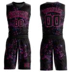 Personalized Black Pink Basketball Jersey - Round Neck Sublimation Suit Personalized Black Pink Round Neck Sublimation Basketball