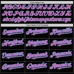 Personalized Black Pink Sky Blue 3 Color Baseball Jersey for Stylish Arm Shapes Personalized Black Pink-Sky Blue 3 Colors