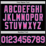 Personalized Gradient Twinkle Star Baseball Jersey with Custom Name and Number - Black Pink-Sky Blue 3D Pattern Design Personalized