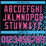 Personalized 3D Leopard Print Baseball Jersey - Black Pink-Sky Blue Custom Name & Number Fashion Team Apparel Personalized
