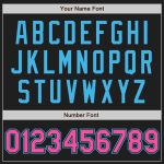 Custom Name and Number Personalized Black Pink-Sky Blue Baseball Jersey - Authentic Team Jersey Personalized Black Pink-Sky