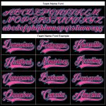 Custom Name Number Black Pink Sky Blue Hockey Jersey Lace Neck Personalized Personalized Black Pink-Sky Blue Hockey Lace