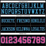Personalized Football Jersey Black Pink-Sky Blue Mesh for Men and Women 2 Personalized Black Pink-Sky Blue Mesh Football