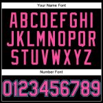 Custom Team Performance T-Shirt with Personalized Name and Number - Black Pink-Sky Blue Personalized Black Pink-Sky Blue