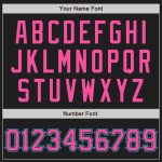 Custom Name and Number Unisex Softball Jersey - Personalized Black Pink-Sky Blue Two-Button Team Apparel Personalized Black