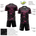 Personalized Black Pink Soccer Jersey for Kids - Sublimation Uniform 2 Personalized Black Pink Sublimation Soccer Uniform