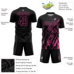 Personalized Black Pink Soccer Uniform Jersey for Kids - Sublimation Design Personalized Black Pink Sublimation Soccer Uniform