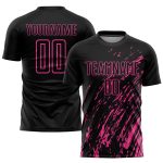 Personalized Black Pink Soccer Uniform Jersey for Kids - Sublimation Design Personalized Black Pink Sublimation Soccer Uniform