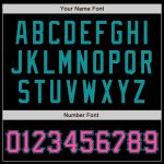 Custom Name & Number Black Pink-Teal Authentic Baseball Jersey - Personalized Team Apparel Personalized Black Pink-Teal Authentic