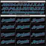 Custom Black Pink and Teal Baseball Jersey for Men and Women - Personalized Sportswear Personalized Black Pink-Teal Baseball