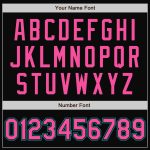 Personalized Two Tone Bomber Jacket Black Pink Teal Full-Snap Varsity Letterman Personalized Black Pink-Teal Bomber Full-Snap
