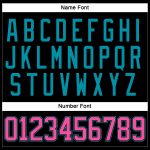 Personalized Black Pink Teal Hockey Jersey with Lace Neck Design Personalized Black Pink-Teal Hockey Lace Neck Jersey