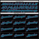 Custom Name and Number Performance T-Shirt in Black Pink-Teal for Teams Personalized Black Pink-Teal Performance T-Shirt