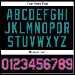 Personalized Performance Golf Polo Shirt Black Pink Teal Personalized Black Pink-Teal Performance Vapor Golf Polo Shirt